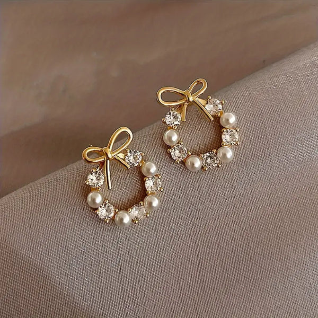 Elegant Vintage-Inspired Bowknot Earrings